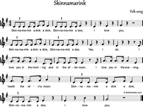 piano music sheet for skinamarinky dinky dink Ebook Doc