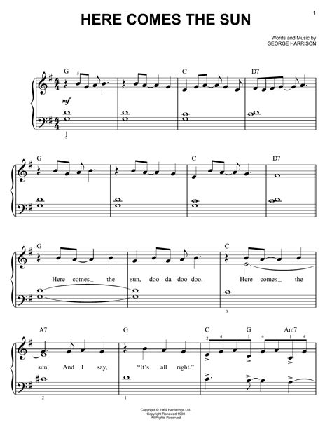 piano sheet music the beatles best easy piano pdf Epub