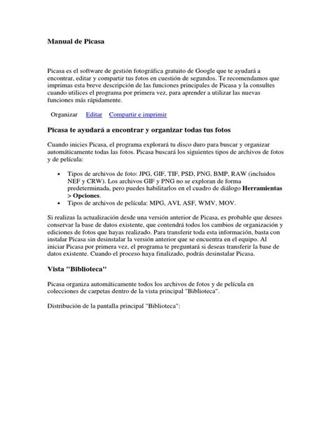 picasa 3 help manual pdf Doc