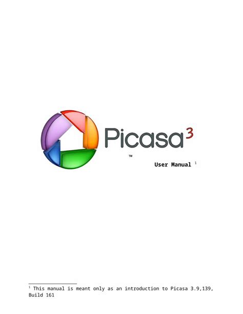 picasa 3 user manual PDF