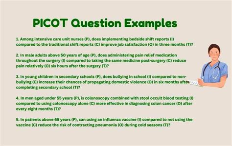 picot question examples nursing