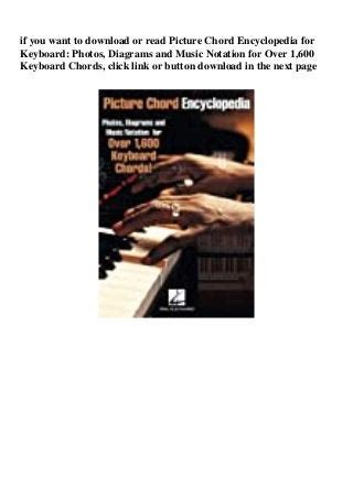 picture chord encyclopedia photos diagrams and music notation for over 1 600 keyboard chords Kindle Editon