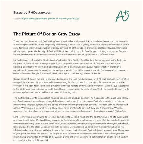 picture of dorian gray essays Epub