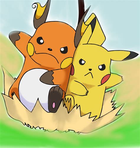 pikachu and raichu