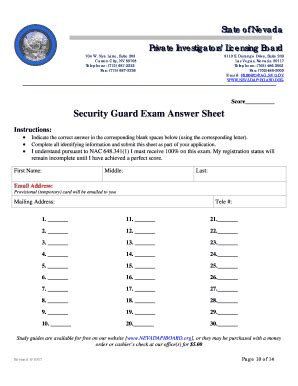 pilb nevada security guard exams answers Kindle Editon