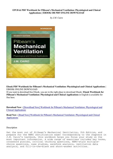 pilbeam mechanical ventilation workbook answers chapter 5 Reader