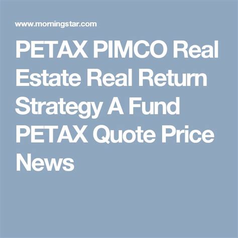 pimco real return fund