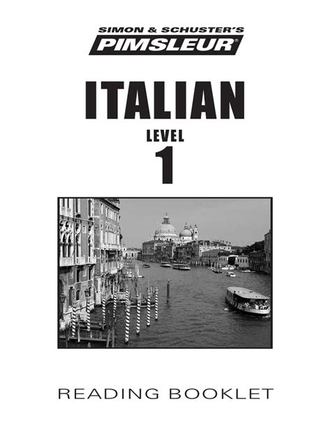 pimsleur italian reading booklet pdf PDF