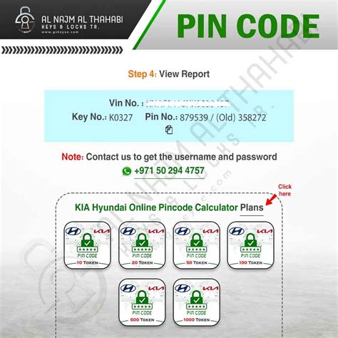 pin code vin kia Reader