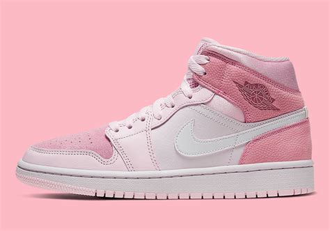 pink and white jordans 1