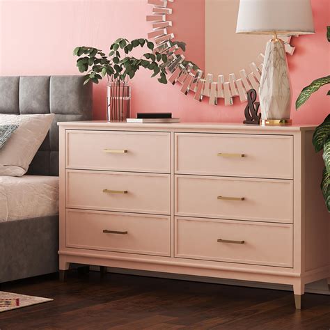 pink dresser