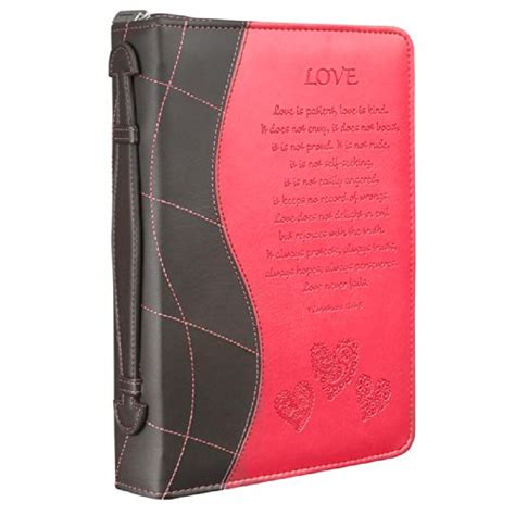 pink love large bible or book cover 1 corinthians 134 8 Epub