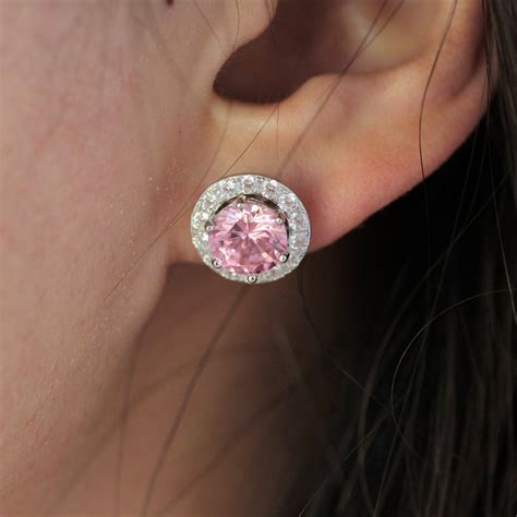 pink stud earrings