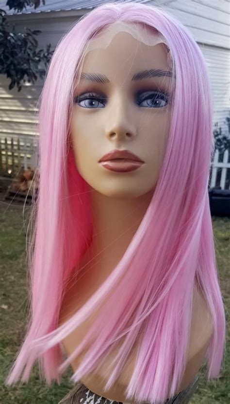 pink wigs real hair