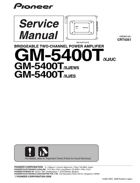 pioneer gm 5400t manual Reader