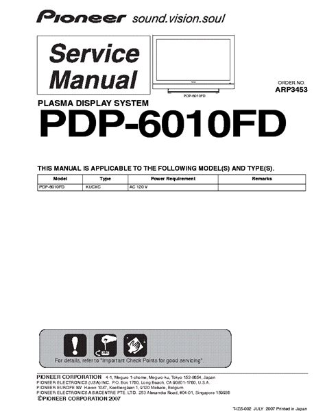 pioneer pdp 6010fd manual Kindle Editon