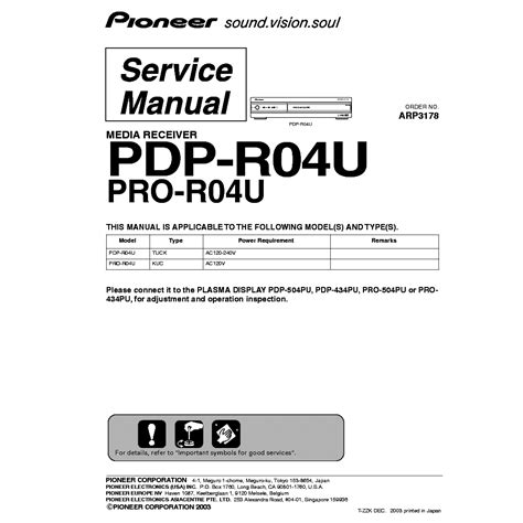 pioneer pdp r04u manual PDF