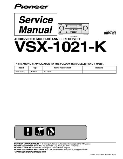 pioneer vsx 1021 k owners manual Doc