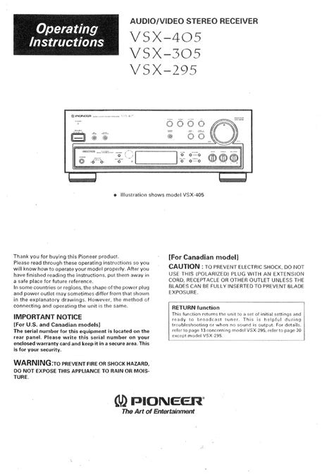 pioneer vsx 405 user guide Doc