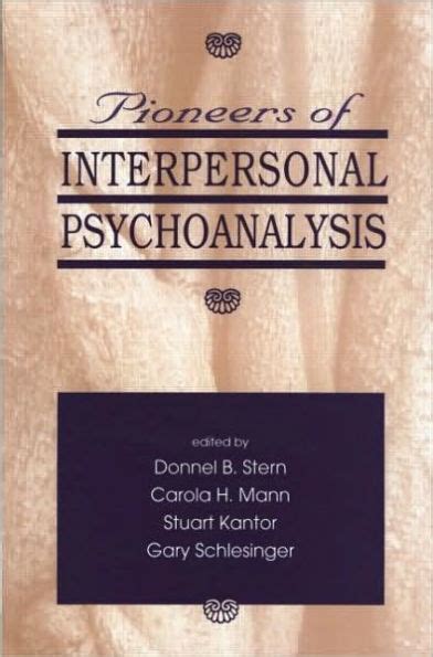 pioneers interpersonal psychoanalysis donnel stern ebook Epub