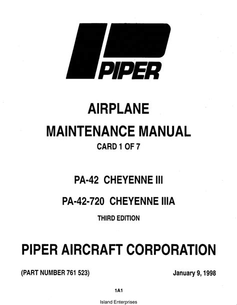 piper cheyenne maintenance service manual pdf PDF