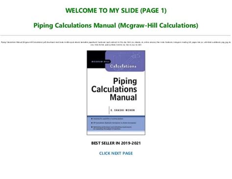 piping calculations manual free download Kindle Editon