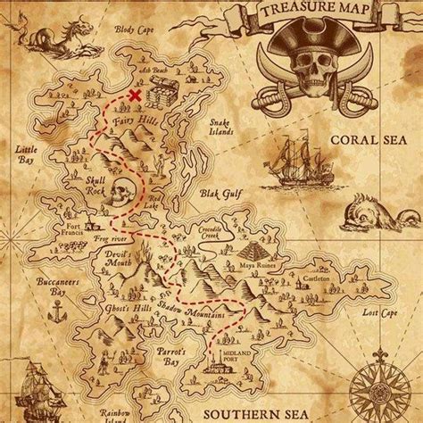 pirates of the caribbean map