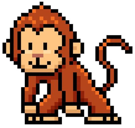 pixelated monkey