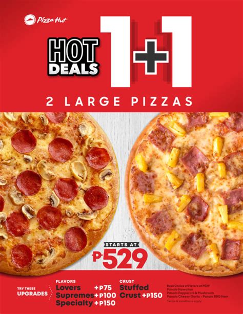 pizza hut 1 for 1 promotion