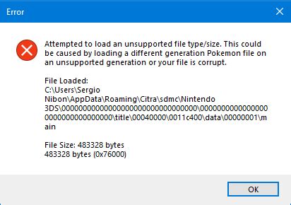 pkhex wont load gamesfrog files