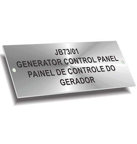 placa de identificação de aluminio