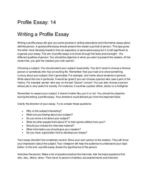 place profile essay examples Doc