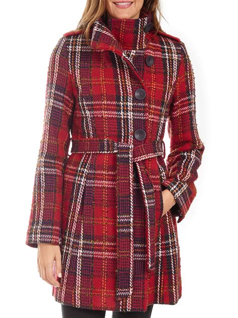 plaid coat ladies