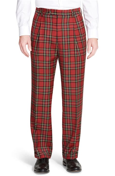 plaid dress pants men