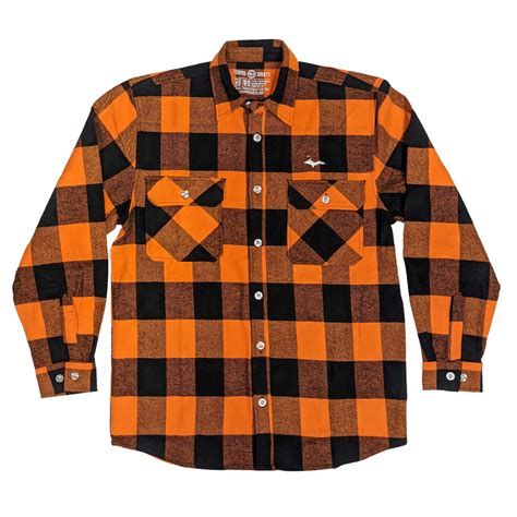 plaid shirt orange