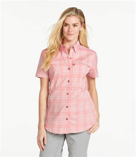 plaid short sleeve shirt women's