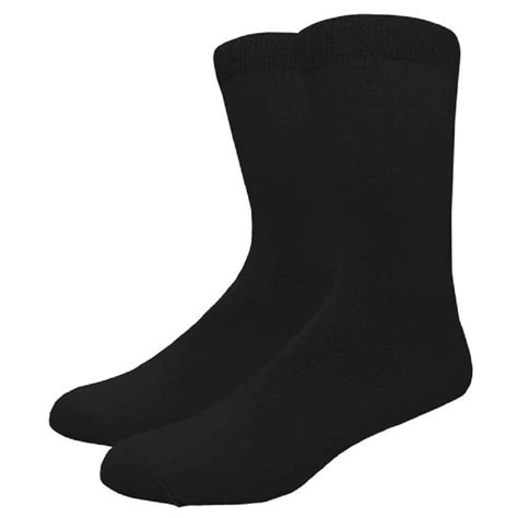 plain black mid cre sock