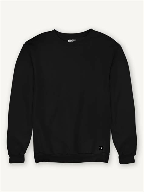 plain black sweatshirt