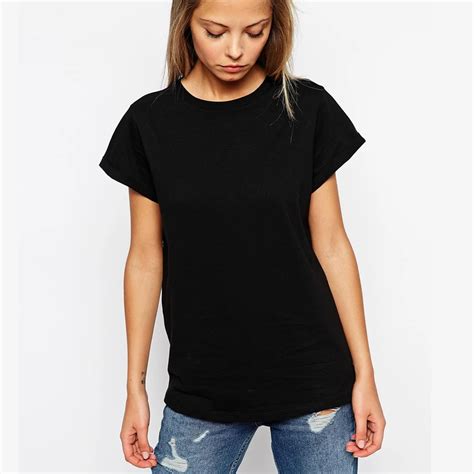 plain black t shirt womens