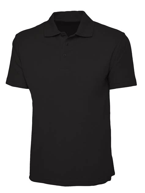 plain polo shirt black