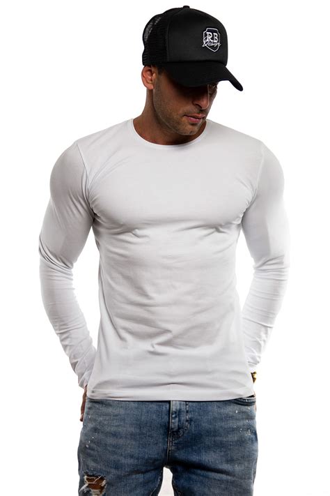 plain white long sleeve shirt