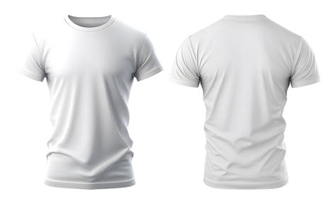 plain white shirt front and back