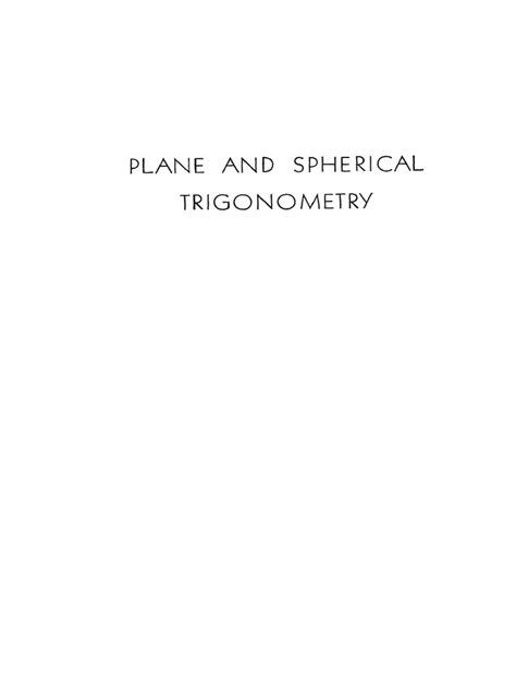 plane and spherical trigonometry pdf paul rider Kindle Editon