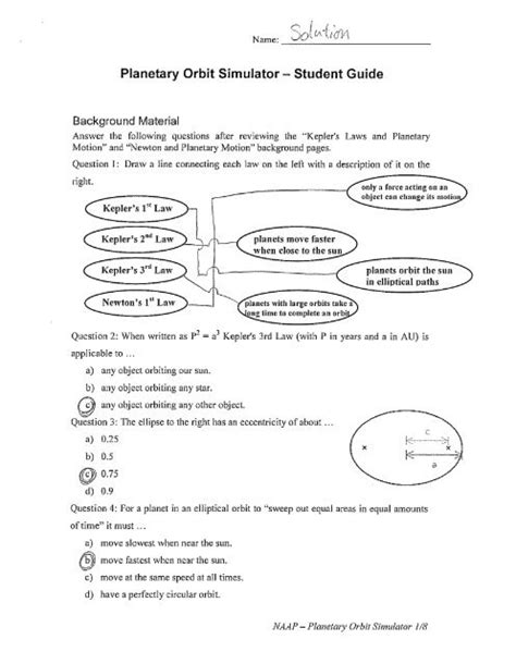 planetary orbit simulator student guide PDF
