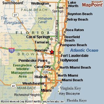 plantation florida on a map