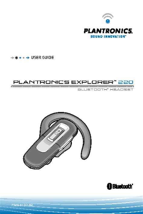 plantronics 220 bluetooth user guide PDF