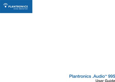 plantronics audio 995 user guide Kindle Editon