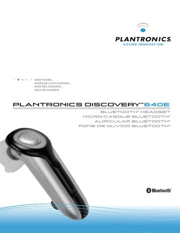 plantronics discovery 640e user guide PDF