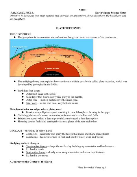 plate tectocinc notes part 2 middle school science Reader