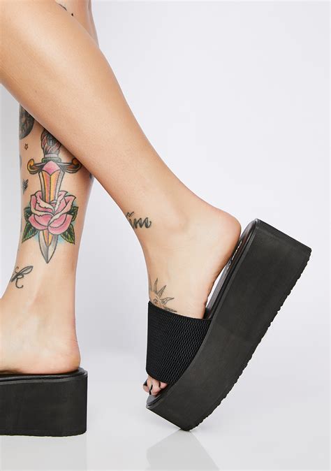 platform slide sandals